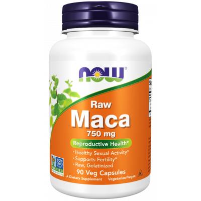 NOW RAW MACA 750 MG REPRODUCTIVE HEALTH SUPPORT 90 VEG CAPSULES